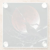 Untersetzer aus Glas, rot und schwarz (Rückseite)