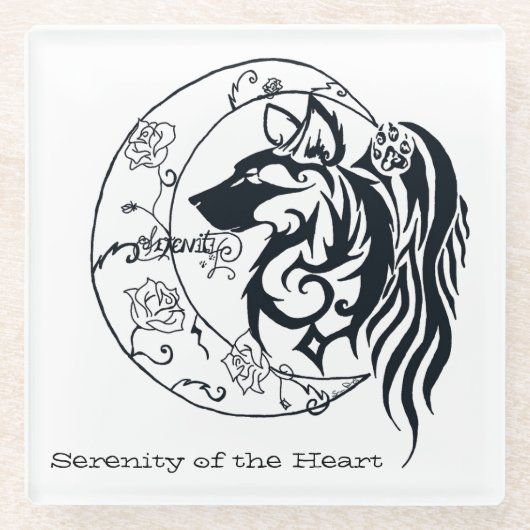 Untersetzer aus Glas - Serenityofthe Herz (Vorderseite)