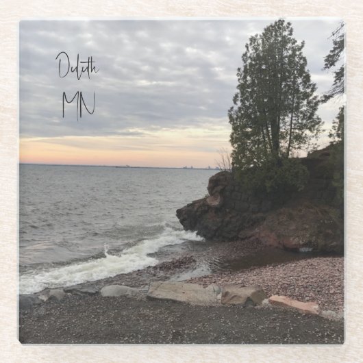 Untersetzer aus Glas, Uferpromenade in Duluth (Vorderseite)