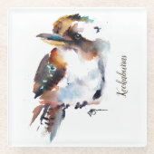 Untersetzer aus Glas - Wasserfarben Kookaburas (Vorderseite)