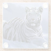 Untersetzer aus Glas/Weißtiger (Rückseite)