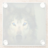 Untersetzer aus Glas/Wolf (Rückseite)