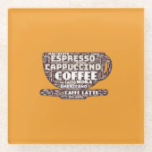 Untersetzer aus Glas - Word Cloud (Vorderseite)