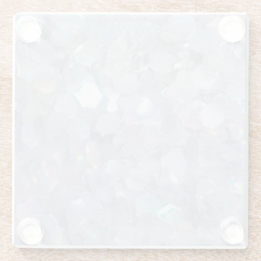 Untersetzer aus Glasfaserkabel mit Silberkristall (Rückseite)