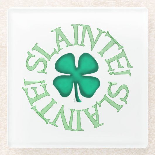 Untersetzer aus glattem Slainte (Vorderseite)