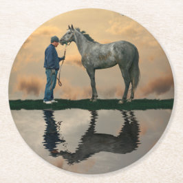 Untersetzer aus grauem und groom OTTB-Papier