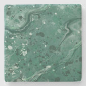 Untersetzer aus grünem Marmor - Geschenk (Vorderseite)