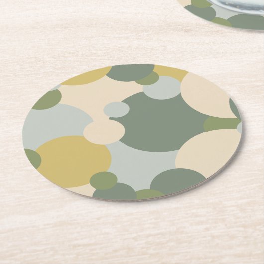 Untersetzer aus grüngelbem Molekül (Angewinkelt)