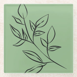 Untersetzer aus Grünglas