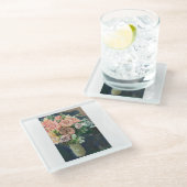 Untersetzer aus handgemalten Blumenblättern (Schrägansicht)