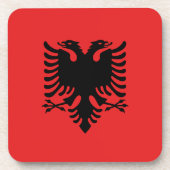 Untersetzer aus hartem Kunststoff mit albanischer  (Vorderseite)