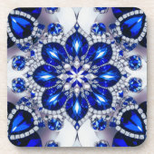 Untersetzer aus hartem Kunststoff mit blauen Weißf (Vorderseite)