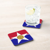 Untersetzer aus hartem Kunststoff mit Dallas-Fahne (Rechte Seite)