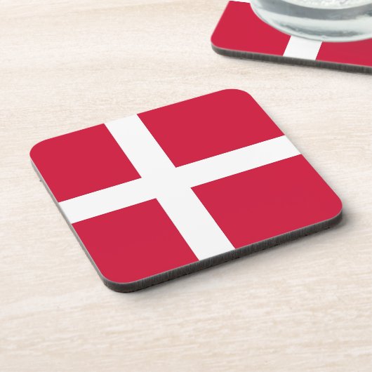 Untersetzer aus hartem Kunststoff mit dänischer Fl (Linke Seite)