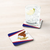 Untersetzer aus hartem Kunststoff mit der Fahne am (Rechte Seite)