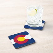 Untersetzer aus hartem Kunststoff mit der Fahne Co (Rechte Seite)