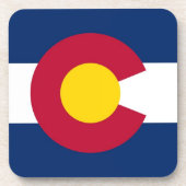 Untersetzer aus hartem Kunststoff mit der Fahne Co (Vorderseite)