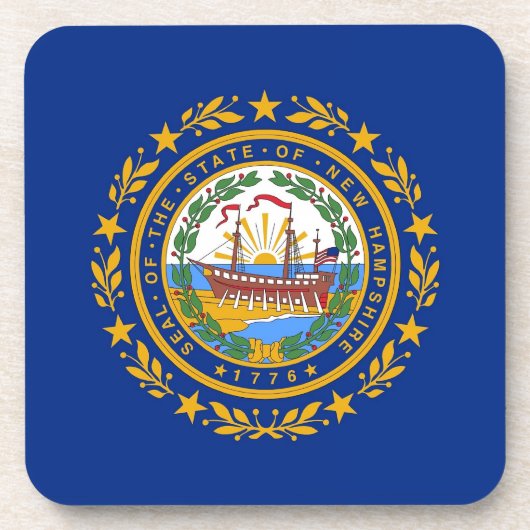 Untersetzer aus hartem Kunststoff mit der Fahne Ne (Vorderseite)