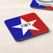 Untersetzer aus hartem Kunststoff mit der Fahne Sa (Linke Seite)