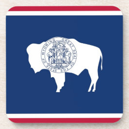 Untersetzer aus hartem Kunststoff mit der Fahne Wy