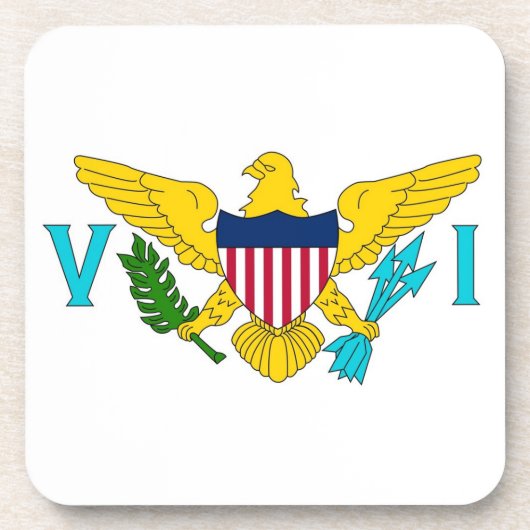 Untersetzer aus hartem Kunststoff mit der Flagge d (Vorderseite)