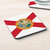 Untersetzer aus hartem Kunststoff mit der Flagge F (Linke Seite)