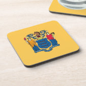 Untersetzer aus hartem Kunststoff mit der Flagge N (Linke Seite)