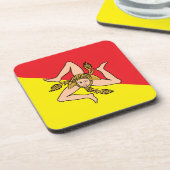 Untersetzer aus hartem Kunststoff mit der Flagge S (Linke Seite)