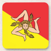 Untersetzer aus hartem Kunststoff mit der Flagge S (Vorderseite)