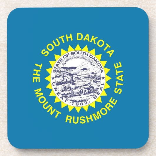 Untersetzer aus hartem Kunststoff mit der Flagge v (Vorderseite)