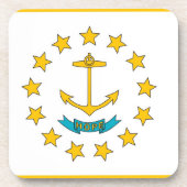 Untersetzer aus hartem Kunststoff mit der Flagge v (Vorderseite)