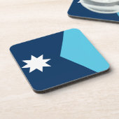 Untersetzer aus hartem Kunststoff mit der Flagge v (Linke Seite)