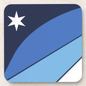 Untersetzer aus hartem Kunststoff mit der Flagge v (Vorderseite)