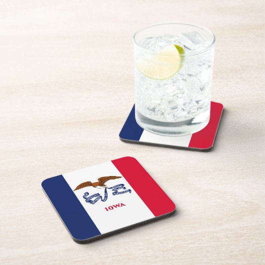 Untersetzer aus hartem Kunststoff mit der Flagge v (Rechte Seite)