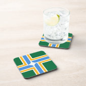 Untersetzer aus hartem Kunststoff mit der Flagge v (Rechte Seite)