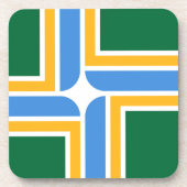 Untersetzer aus hartem Kunststoff mit der Flagge v (Vorderseite)