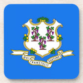 Untersetzer aus hartem Kunststoff mit der Flagge v (Vorderseite)