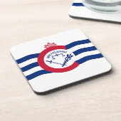 Untersetzer aus hartem Kunststoff mit der Flagge v (Linke Seite)