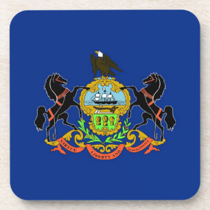 Untersetzer aus hartem Kunststoff mit der Flagge v