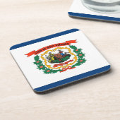 Untersetzer aus hartem Kunststoff mit der Flagge v (Linke Seite)