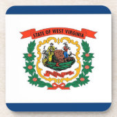 Untersetzer aus hartem Kunststoff mit der Flagge v (Vorderseite)