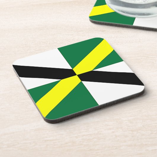 Untersetzer aus hartem Kunststoff mit der Flagge v (Linke Seite)