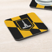 Untersetzer aus hartem Kunststoff mit der Flagge v (Linke Seite)