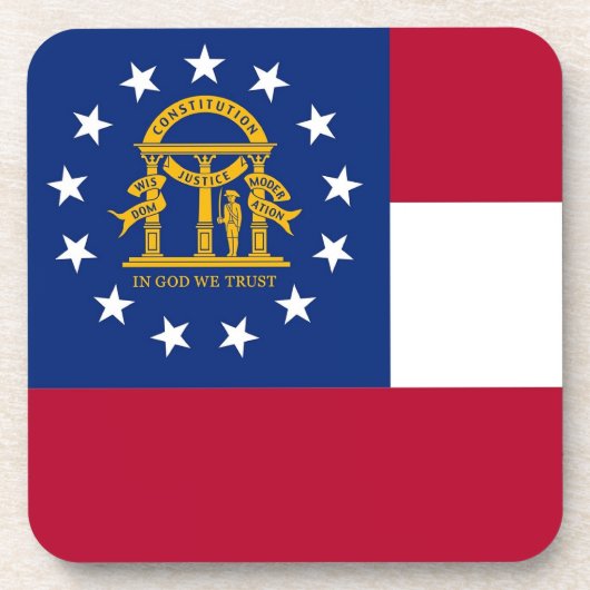 Untersetzer aus hartem Kunststoff mit georgischer (Vorderseite)