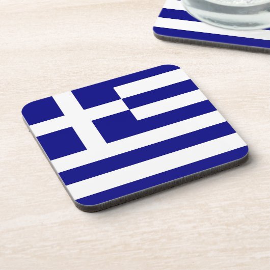 Untersetzer aus hartem Kunststoff mit griechischer (Linke Seite)