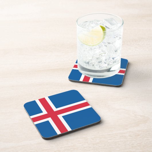 Untersetzer aus hartem Kunststoff mit isländischer (Rechte Seite)
