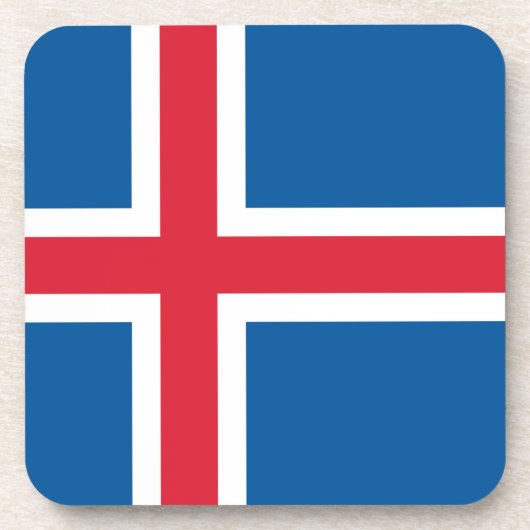 Untersetzer aus hartem Kunststoff mit isländischer (Vorderseite)