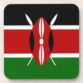 Untersetzer aus hartem Kunststoff mit kenianischer (Vorderseite)