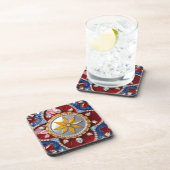 Untersetzer aus hartem Kunststoff mit kolumbianisc (Rechte Seite)