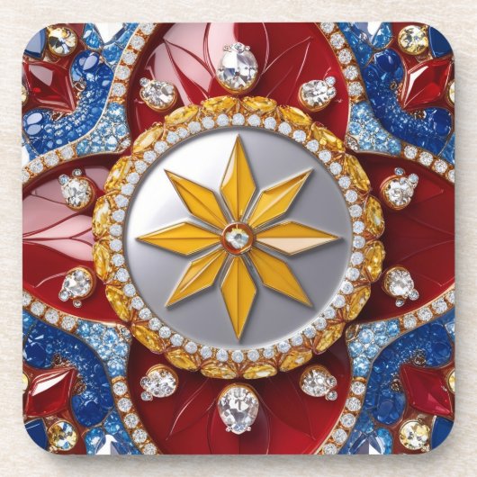 Untersetzer aus hartem Kunststoff mit kolumbianisc (Vorderseite)